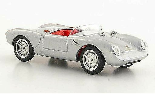 Porsche 550 1954 1/43 Brumm grau /rot Strassenversion modellautos