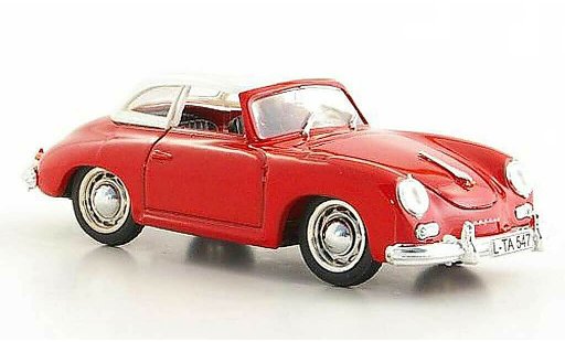 Porsche 356 1952 1/43 Brumm Hardtop rot/weiss modellautos