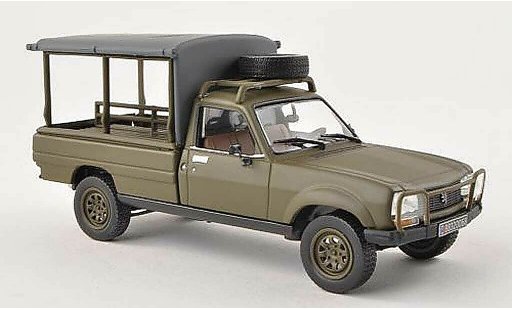 Peugeot 504 Pick up 1/43 Norev Army d-vert 1979 modellautos