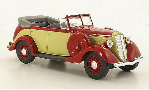 Gaz M1 Phaeton 1/43 Nash Avtoprom beige/rot geoffnetes Verdeck modellautos