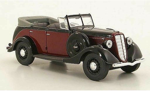 Gaz M1 Phaeton 1/43 Nash Avtoprom rot/schwarz geoffnetes Verdeck modellautos