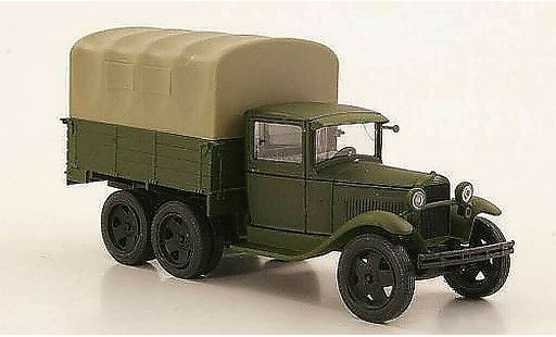 Gaz AAA Base 1/43 Nash Avtoprom mattgr&Atilde;&frac14;n avec beiger Plane modellautos