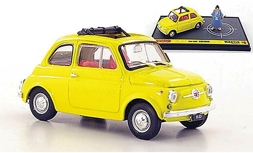 Fiat 500 Classique 1/43 Brumm gelb Goemon ''Wante- Lupin the 3rd'' modellautos