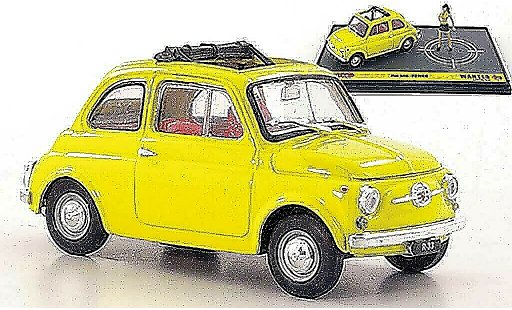 Fiat 500 Classique 1/43 Brumm gelb Fujiko ''Wante- Lupin the 3rd'' modellautos
