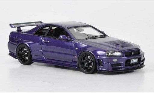 Nissan Skyline R34 1/43 HPI GT-R Nismo Z-Tune lila modellautos