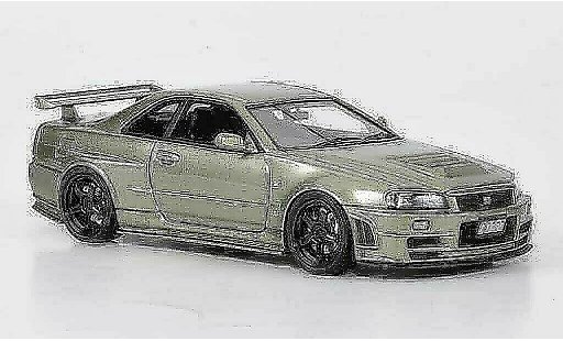 Nissan Skyline R34 1/43 HPI GT-R Nismo Z-Tune graugr&Atilde;&frac14;n modellautos