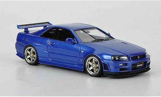 Nissan Skyline R34 1/43 HPI GT-R S-tune blau RHD modellautos