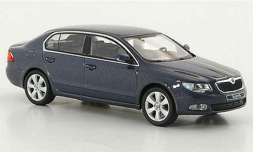 Skoda Superb 2009 1/43 Abrex II blaugrau modellautos