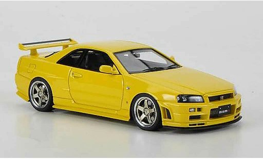 Nissan Skyline R34 1/43 HPI GT-R S-tune gelb RHD modellautos