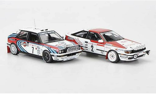 Toyota Celica GT Four 1/43 HPI 1990 Lancia + 2er-Set: Delta HF 16V No.7 und No.2 D.Auriol / C.Sainz Rally Monte Carlo modellautos