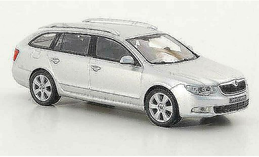 Skoda Superb 2009 1/43 Abrex II Combi grau modellautos