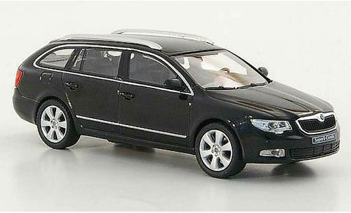 Skoda Superb 2009 1/43 Abrex Combi schwarz modellautos