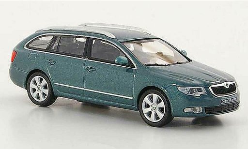 Skoda Superb 2009 1/43 Abrex II Combi graugr&Atilde;&frac14;n modellautos