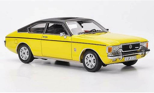 Ford Granada Coupe 1/43 Neo MKI gelb/schwarz 1976 modellautos