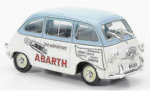 Fiat 600 Multipla 1/43 Brumm D Abarth blau/weiss Der Auspufftopf 1960 modellautos