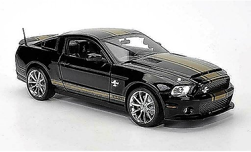 Shelby GT 500 2012 1/18 Shelby Collectibles Super Snake schwarz avec goldenen bandes modellautos