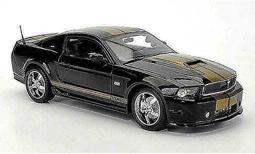 Shelby GT 350 2012 1/18 Shelby Collectibles schwarz avec goldenen bandes modellautos