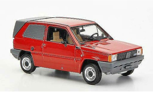 Fiat Panda Van 1/43 Brumm rot Carozzeria Maggiora 1982 modellautos