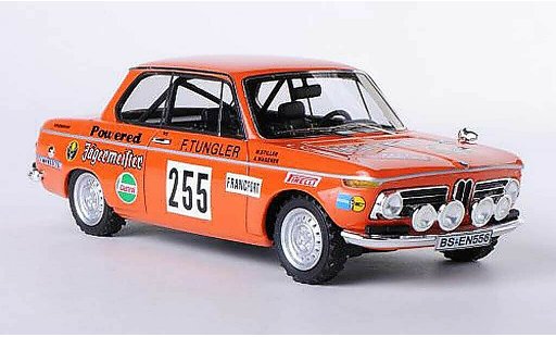 Bmw 2002 ti 1/43 Neo No.255 Jegermeister W.Stiller / A.Wagener Rally Monte Carlo 1973 modellautos