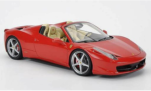 Ferrari 458 Italia Spider 1/18 MR Collection rot Interieurfarbe: beige modellautos
