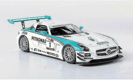 Mercedes SLS GT3 1/43 Ebbro AMG No.1 Petronas Syntium N.Taniguchi / F.Hairuman / D.Ang / M.Yanagida Super Taikyu 2012 modellautos