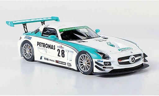 Mercedes SLS GT3 1/43 Ebbro AMG No.28 Petronas Syntium M.Moh / T.Kataoka / J.Lester / R.Ritchie Super Taikyu 2012 modellautos