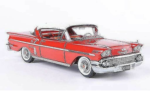 Chevrolet Bel Air Coupe 1/43 Neo 1958 Impala 2-Door Hardtop rot/weiss modellautos