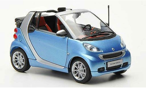 Smart ForTwo Cabrio 1/43 Minichamps blau/grau 2010 modellautos