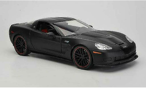 Chevrolet Corvette Coupe 1/18 Jada Toys C6 matt schwarz/schwarz 2009 modellautos