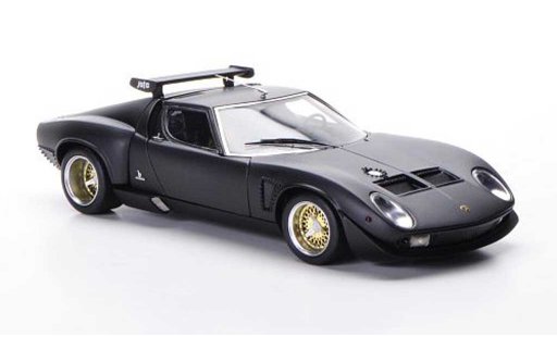 Lamborghini Miura Jota 1/43 FrontiArt SVR matt schwarz 1972 modellautos