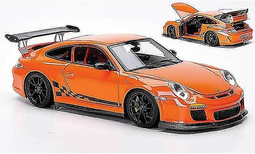 Porsche 911 GT3 RS 1/43 FrontiArt 2010 orange/schwarz modellautos