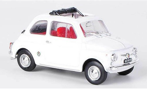 Fiat 595 Abarth 1/43 Brumm SS weiss offenes Faltdach 1965 modellautos