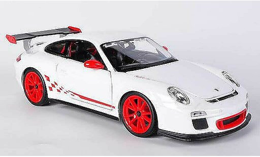 Porsche 911 GT3 RS 1/18 Burago weiss/rot modellautos