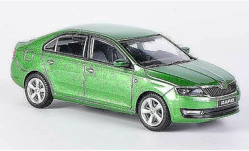 Skoda Rapid Base 1/43 Abrex gr&Atilde;&frac14;n 2012 modellautos