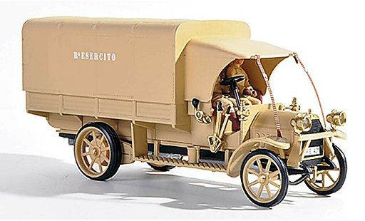 Fiat 18 Autocarro 1/43 Rio BL Italienische Armee Der Konig der Wuste + 2 Figuren 1919 modellautos