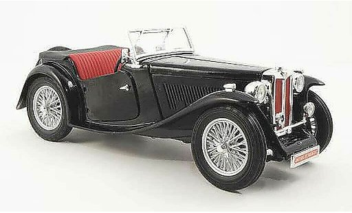 MG TC Base 1/18 Yat Ming Midget schwarz RHD 1947 modellautos
