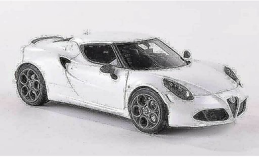Alfa Romeo 4C launch edition 1/43 Look Smart matt-weiss 2013 modellautos