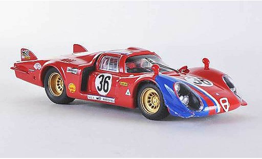 Alfa Romeo 33.2 prototipo 1/43 Best 1969 Le Mans No.36 Pilette/Slotemaker modellautos