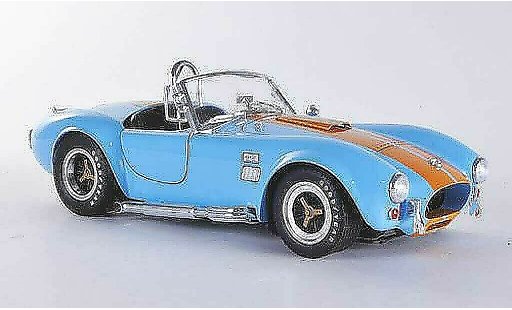 AC Cobra shelby 427 1/18 Shelby Collectibles S/Cblau mit orangenen Streifen 1966 modellautos