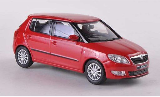 Skoda Fabia II 1/43 Abrex rot Facelift 2010 modellautos