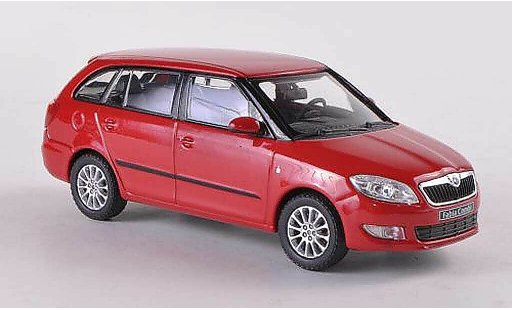 Skoda Fabia II 1/43 Abrex Combi rot Facelift 2010 modellautos