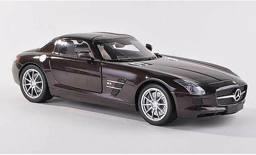 Mercedes SLS Coupe 1/43 Minichamps AMG schwarz-brun 2010 modellautos