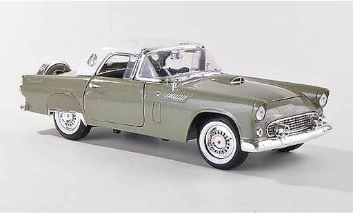 Ford Thunderbird Two-Seater 1/18 Motormax Hardtop grau-gr&Atilde;&frac14;n/weiss modellautos