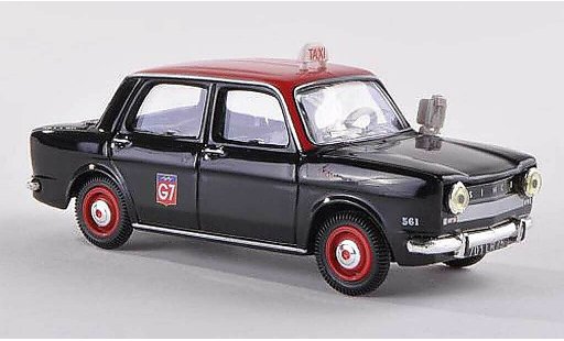 Simca 1000 Taxi 1/43 Norev G7 schwarz/rot 1962 modellautos