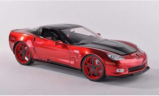 Chevrolet Corvette Coupe 1/18 Jada Toys C6 rot/carbon 2009 modellautos