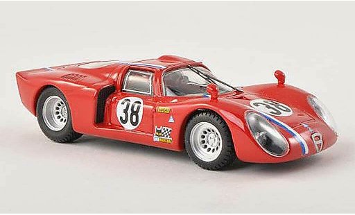 Alfa Romeo 33.2 coupe 1/43 Best 1968 C No.38 vehicule de test 24h Le Mans Gosselin/Trosch modellautos