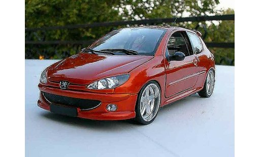 Peugeot 206 RC 1/18 Norev orange tuning modellautos