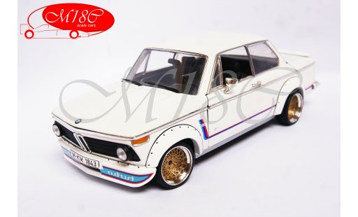 Bmw 2002 Turbo 1/18 Anson weiss jantes bbs nid d'abeille modellautos