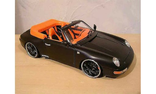 Porsche 911 S 1/18 Burago Cabrio Carrera schwarz modellautos