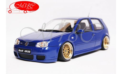 Volkswagen Golf R32 1/18 Ottomobile blau jantes BBS 19 pouces bords larges modellautos
